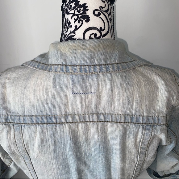 Highway Jeans Size Small Light Blue Distressed Cropped Jean Jacket - Picture 10 of 13